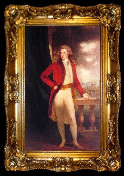 framed  John Hoppner Captain George Porter, ta009-2